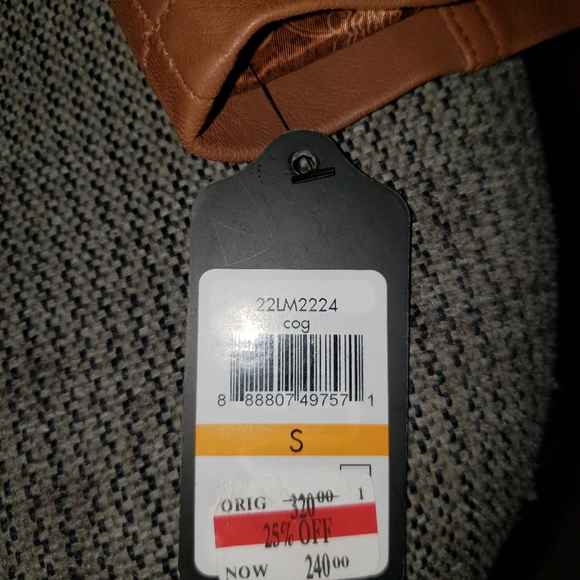 NWT Guess brown leather jacket - Picture 7 of 7